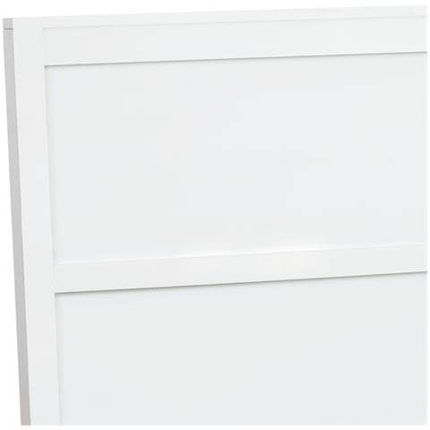 Testiera In Legno Bianco Con Doghe 150x5x130h Cm - Foto 8