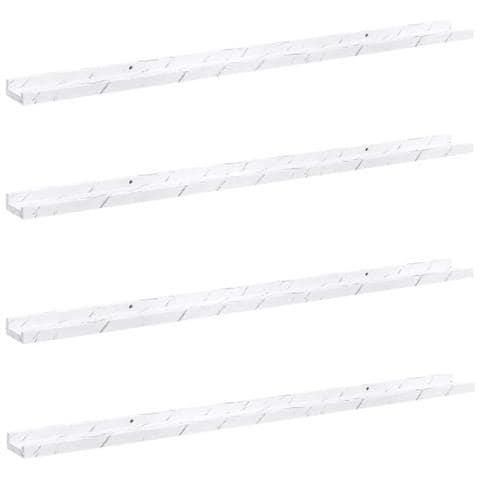 Scaffale da parete 4 pcs Marmo Bianco 115 x 9 x 3 cm - Foto 1