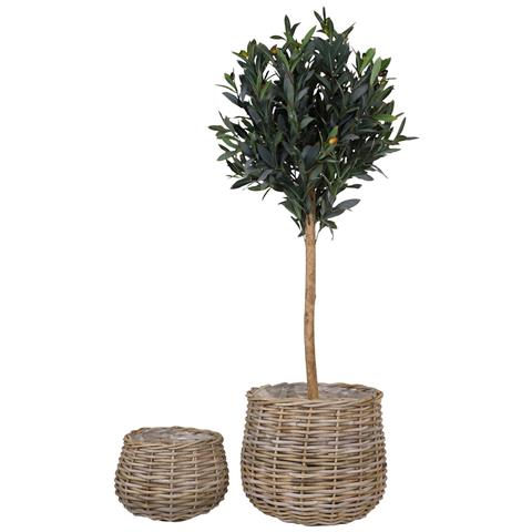 Set 2 Cestini Pulo In Rattan Kubu Naturale - Foto 2