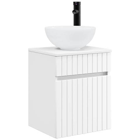 Mobile lavabo da parete Bianco 39 x 35 x 63 cm - Foto 1