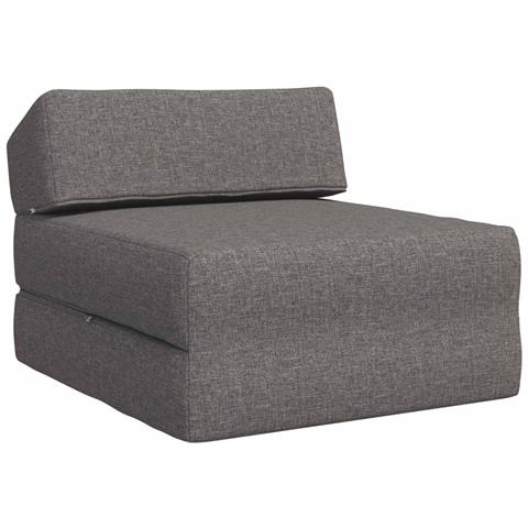 Divano Letto Pieghevole Grigio Chiaro 60 x 70 x 41 cm Tessuto - Foto 1