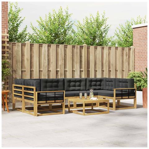 Set di divani da esterno con cuscino 5 pcs Bianco e Antracite - Foto 2