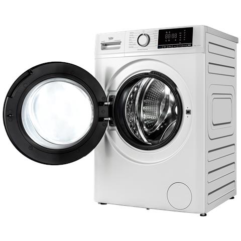 b100 BMX8126DB 8kg classe A bianco, inverter 1200 giri, display XL, oblò nero, vapore - Foto 3