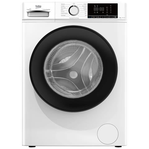 b100 BMX8126DB 8kg classe A bianco, inverter 1200 giri, display XL, oblò nero, vapore - Foto 2