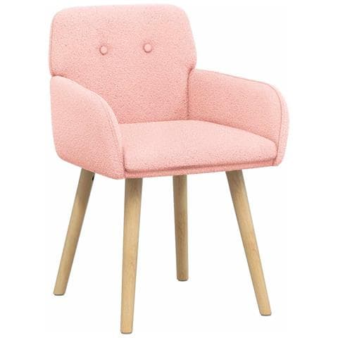 Sedie da pranzo 2 pcs Bouclé Rosa 59 x 57 x 85 cm - Foto 1