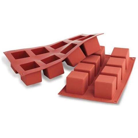 Stampo cubi 8 cavità 5x5cm classic terracotta silicone - Foto 2