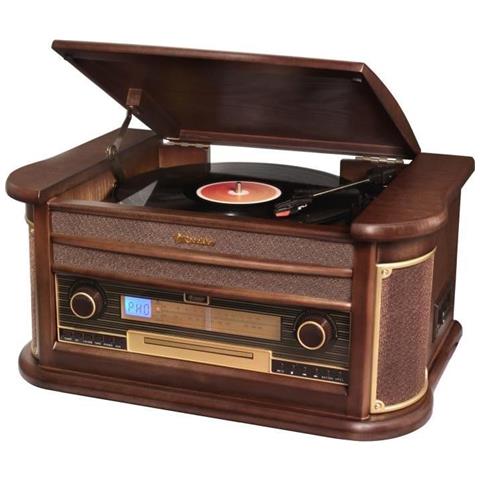 Giradischi Bluetooth USB Colore Marrone - Foto 2