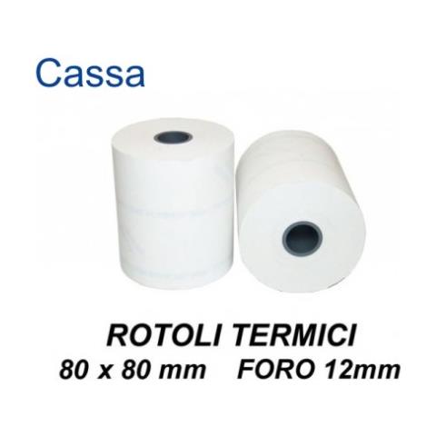 10 Rotoli Termici Cassa Omologato 80mm X80mt X°12 - Foto 1