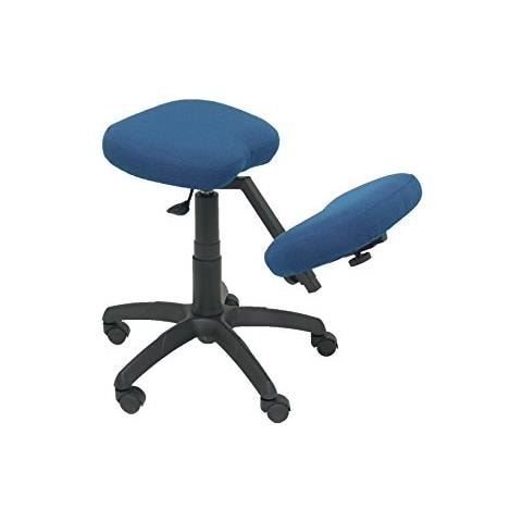 Modello 37 g - sgabello Da Ufficio Ergonomico, Girevole E Regolabile In Altezza - tapissé In Tessuto Bali Colore Blu Navy (genouillère Régable)  - Foto 1