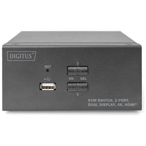 Kvm Switch 2 Port Dual Display Desktop Hdmi Kvm Switch - Foto 2