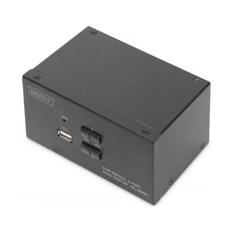 Kvm Switch 2 Port Dual Display Desktop Hdmi Kvm Switch - Foto 1