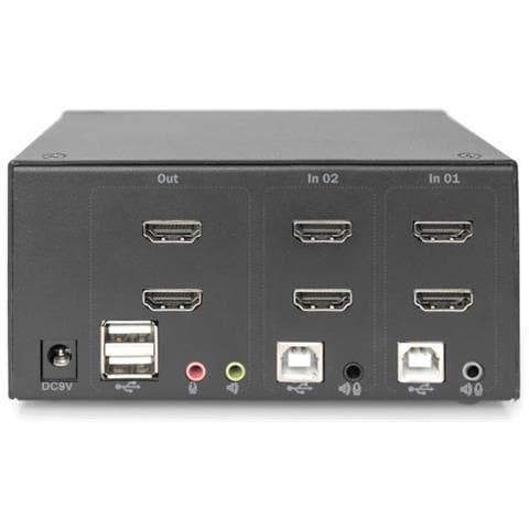 Kvm Switch 2 Port Dual Display Desktop Hdmi Kvm Switch - Foto 3