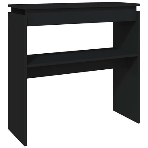 Tavolino Consolle Nero 80x30x80 cm in Legno Multistrato - Foto 1