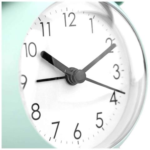 Sveglia Orologio A Pile Analogica Campane Con Luce- Verde Chiaro - Foto 6