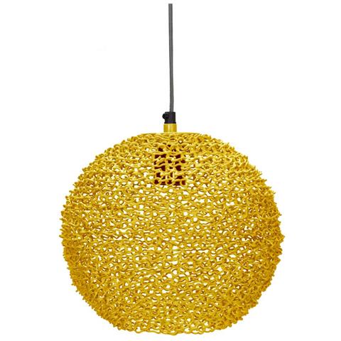 Lampada A Sospensione Scoop In Metallo Giallo - Foto 1