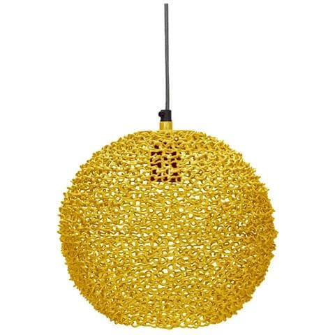 Lampada A Sospensione Scoop In Metallo Giallo - Foto 3