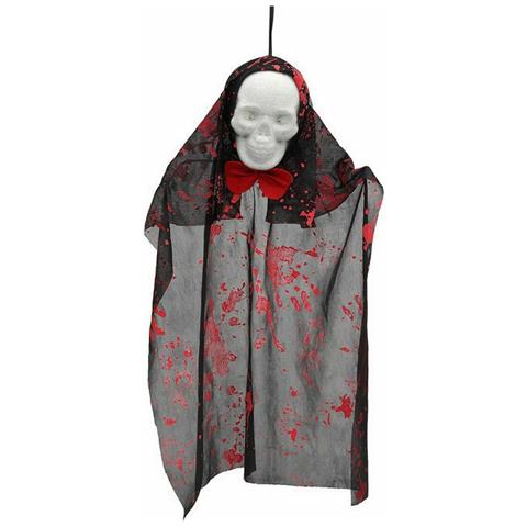 Festone A Forma Di Scheletro Sanguinario Nero Halloween - Foto 1