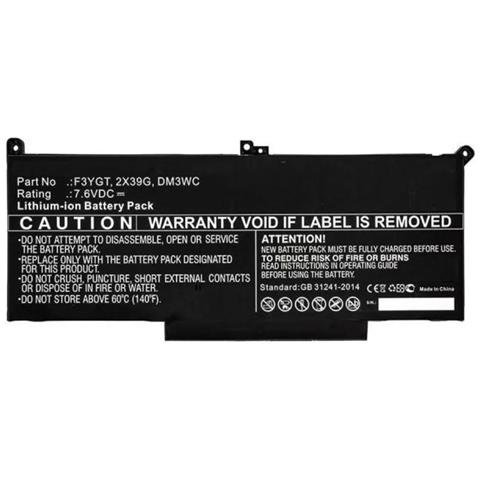 Batteria MBXDE-BA0263 per Laptop /Latitude 12 7000 / 12 7290 / 13 7000 7390/13 7380/13 7390/Colore Nero - Foto 1