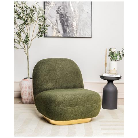 Poltrona Bouclè Verde Lovisa - Foto 1