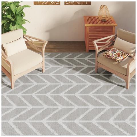 Tappeto Da Esterni Grigio 190x290 Cm In Pp - Foto 3