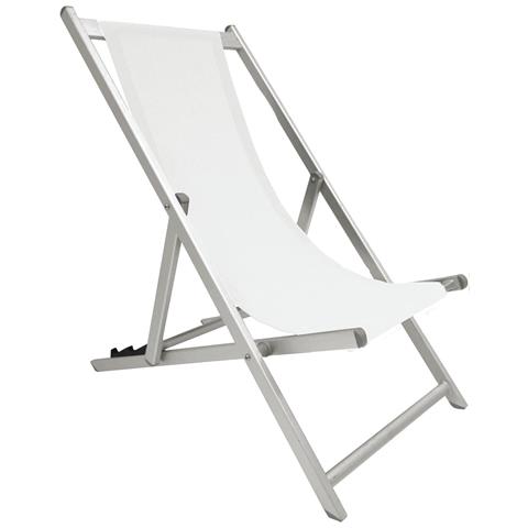 Sdraio Da Spiaggia In Alluminio Summer - White - Foto 1