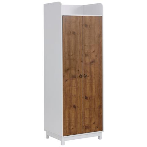 Goslar Armadio 2 Ante In Mdf Bianco E Rovere Pacifico - Foto 1