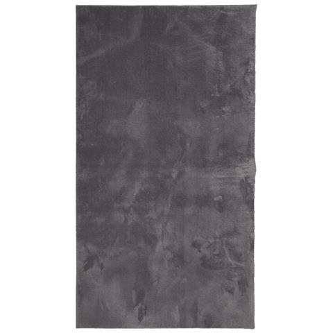 Tappeto A Pelo Corto Huarte Morbido Lavabile Antracite 80x150cm - Foto 2