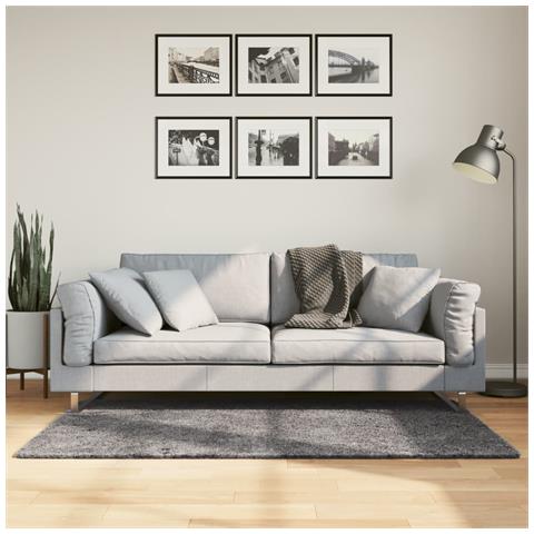 Tappeto A Pelo Corto Huarte Morbido Lavabile Antracite 80x150cm - Foto 1