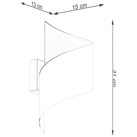Lampada Da Parete Talassa Nero Sl. 1309 - Moderno Lampade Da Parete Nero 31x15x13 Cm - Foto 2