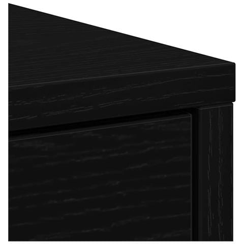 Credenza con Cassetto Rovere Nero 80x34x76 cm Legno Multistrato - Foto 9
