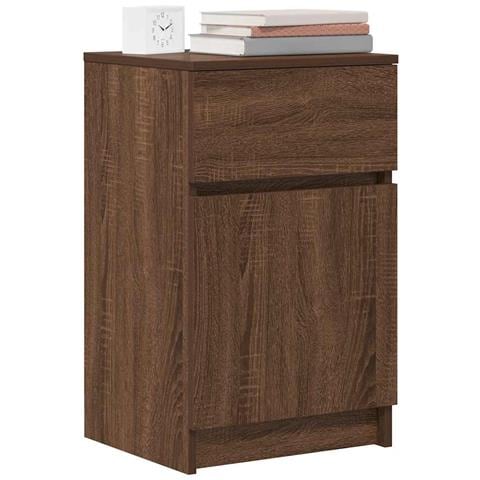 Comodini 2pz Rovere Marrone 39x35x65 cm in Legno Multistrato - Foto 9