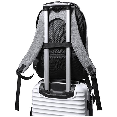 Zaino Antifurto Imbottito. Tasca Imbottita Per Laptop E Tablet 35x47x15 Cm. Grigio - Foto 2