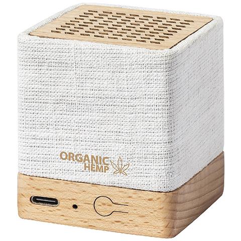 Dam Altoparlante Bluetooth Nature In Canapa E Legno. Potenza Sonora 3w. Batteria 300 Mah 5,6x6,5x5,6 Cm. Colore: Beige Chiaro - Foto 1