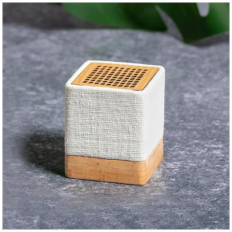 Dam Altoparlante Bluetooth Nature In Canapa E Legno. Potenza Sonora 3w. Batteria 300 Mah 5,6x6,5x5,6 Cm. Colore: Beige Chiaro - Foto 3