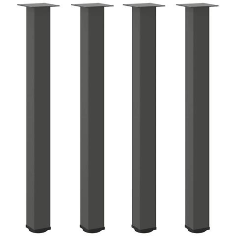 Gambe Per Tavolino 4 Pz Antracite 90-92 Cm In Acciaio - Foto 2