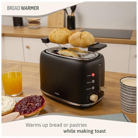 Skt1177blk Nordic Tostapane A Fessura Larga 2 Fette + Bollitore Induzione Con Fischio 2,3 L 870w Nero - Foto 8