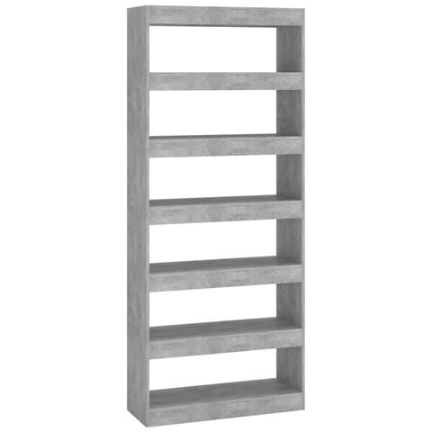 Lusso Casadino - Libreria/divisorio Grigio Cemento 80x30x198 Cm In Truciolato - Foto 1