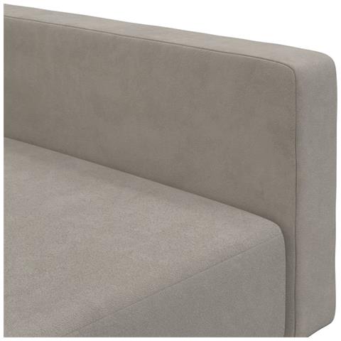 Divano Letto a 2 Posti Grigio Chiaro in Velluto - Foto 9