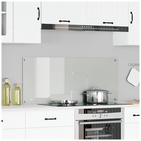 Schienale per Cucina Trasparente 120x50x0,6 cm in Vetro Temperato - Foto 2