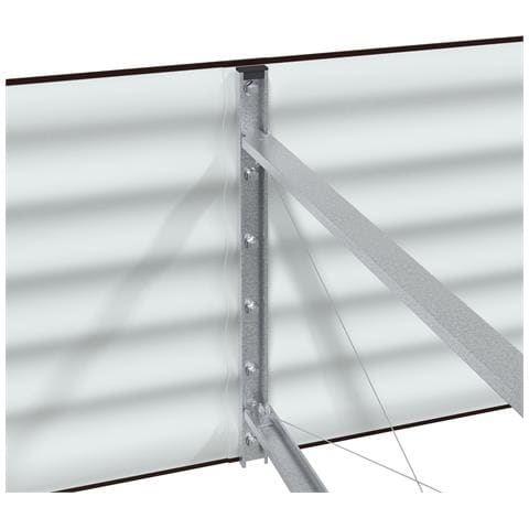 Letto da Giardino Rizzato Marrone 240x80x44 cm Acciaio Zincato - Foto 8