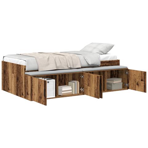 Struttura letto contenitore Legno Vecchio 80x200 cm - Foto 1