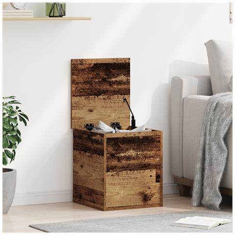 Cassa di stoccaggio in legno usato 40x42x46 cm in legno ingegnerizzato - Foto 2