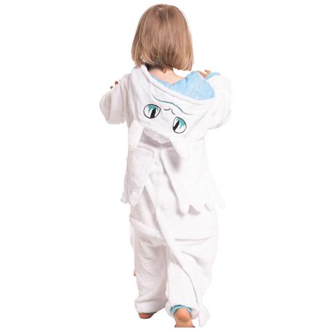 Pigiama Per Bambini Kigurumi Onesie Costume Drago Sdentato Bianco 115-125 - Foto 6