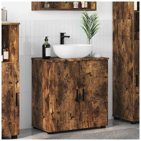 Mobile da Bagno Rovere fumo 61 x 35 x 64 cm Legno multistrato - Foto 2