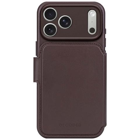 Custodia Portafoglio Per Iphone 17 Pro Magsafe Con Cover Staccabile, Marrone Scuro - Foto 1