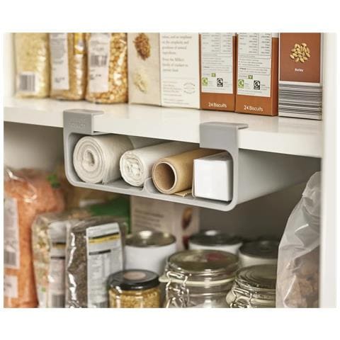 Organizzatore Da Cucina Cupboardstore Per Pellicola Alluminio E Sacchetti Installazione Adesiva Compatto E Pratico Colore Grigio - Foto 2
