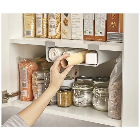 Organizzatore Da Cucina Cupboardstore Per Pellicola Alluminio E Sacchetti Installazione Adesiva Compatto E Pratico Colore Grigio - Foto 4