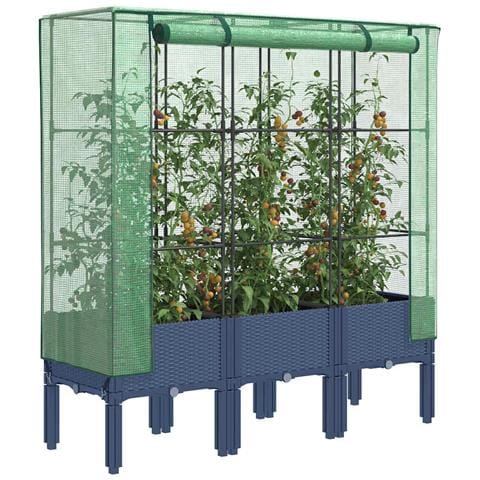 Letto Rialzato con Copertura Serra Effetto Rattan 120x40x140 cm - Foto 2