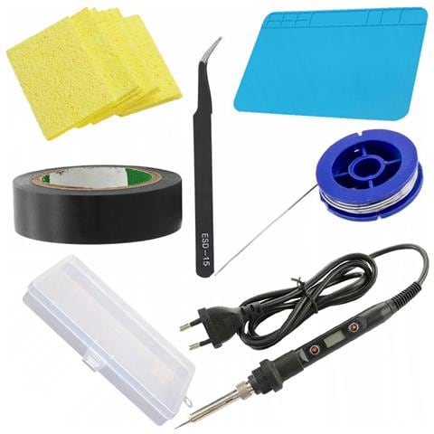 Set Di Saldatura Oc80w - Stazione 80w Con Accessori: Mata 20x30, Cavo 0,8x10, Pinzetta, Nastro Isolante, Box | Alta Precisione E Sicurezza - Foto 1