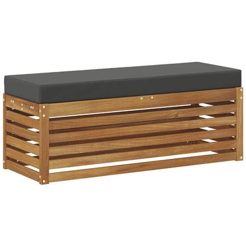 Panca Sgabello Naturale e Antracite 115 x 43 x 37 cm - Foto 1